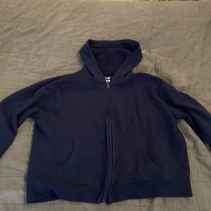 Hanes navy blue zip-up